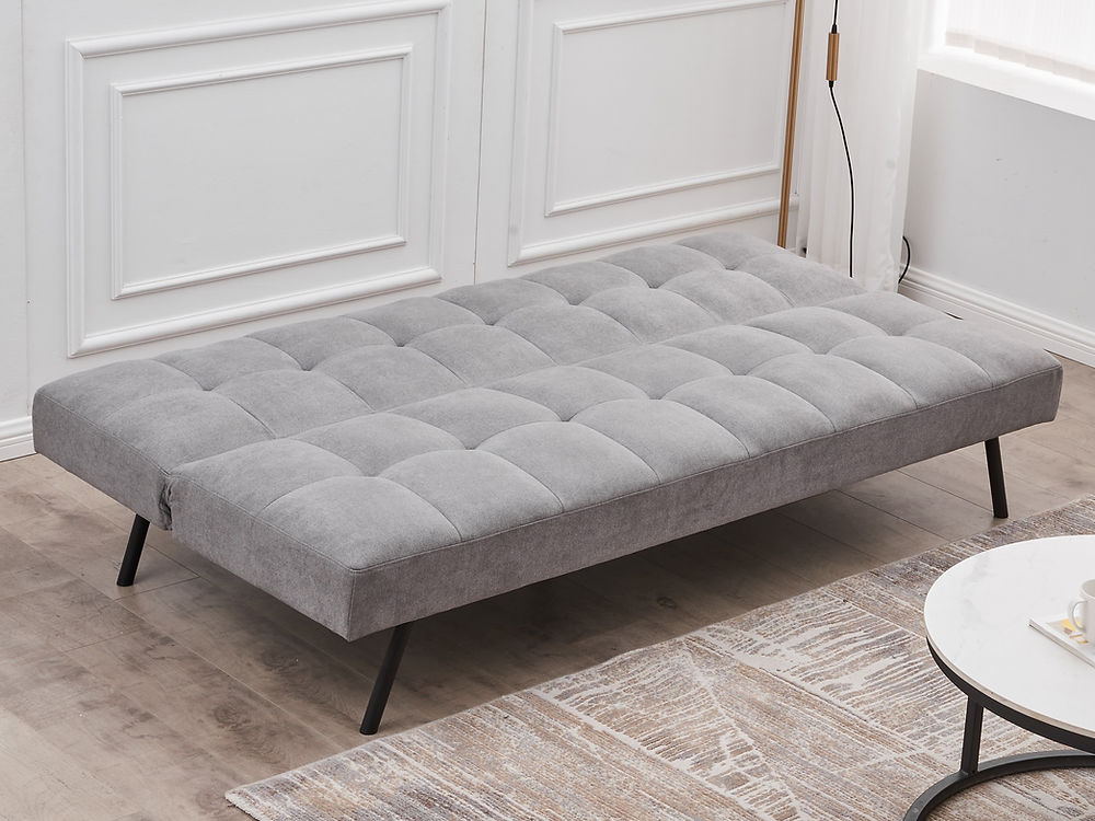 Split Back and Seat Design Sofa Bed with
Memory Foam Cushion in Grey