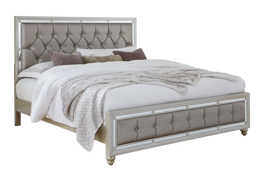 Luna Silver 5 PC Bedroom Set