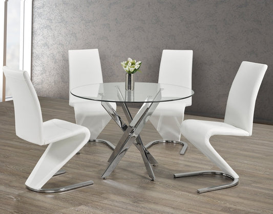 5 Pc Z Dining Set in White