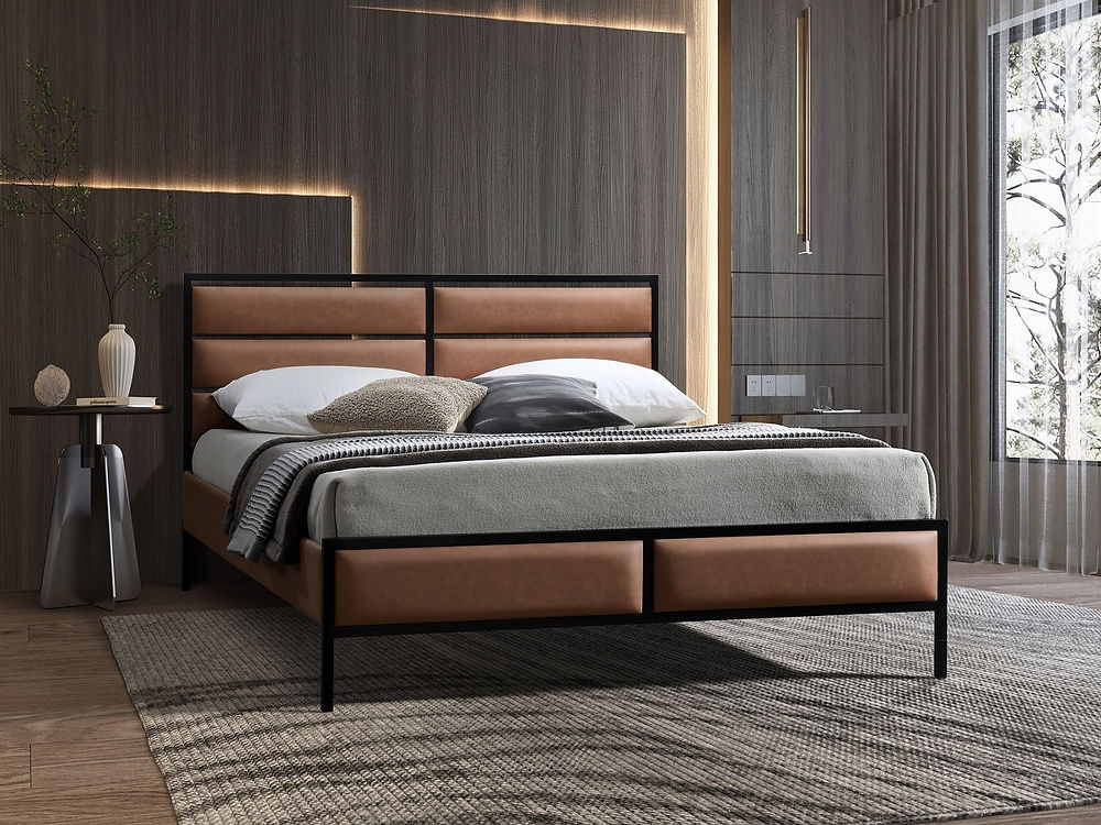 Modern/Industrial Style Bed in 2 Sizes