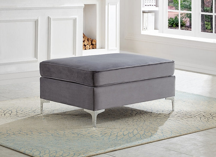 Sectional W/Reversible Chaise (Grey Velvet)