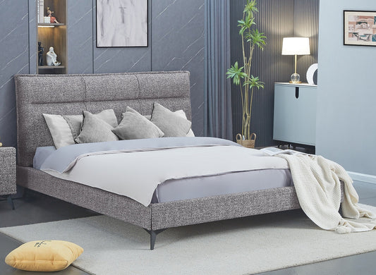 5935 Modern Style Bed in Grey  (Queen & King)