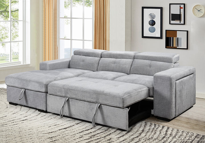 LHF Sofa Bed Sectional in Grey