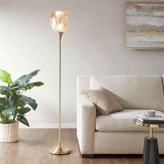 Frosted Glass Bronze Floor Lamp