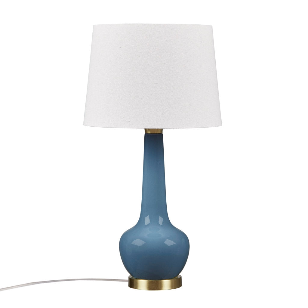 Ceramic Genie Table Lamp, in blue gold