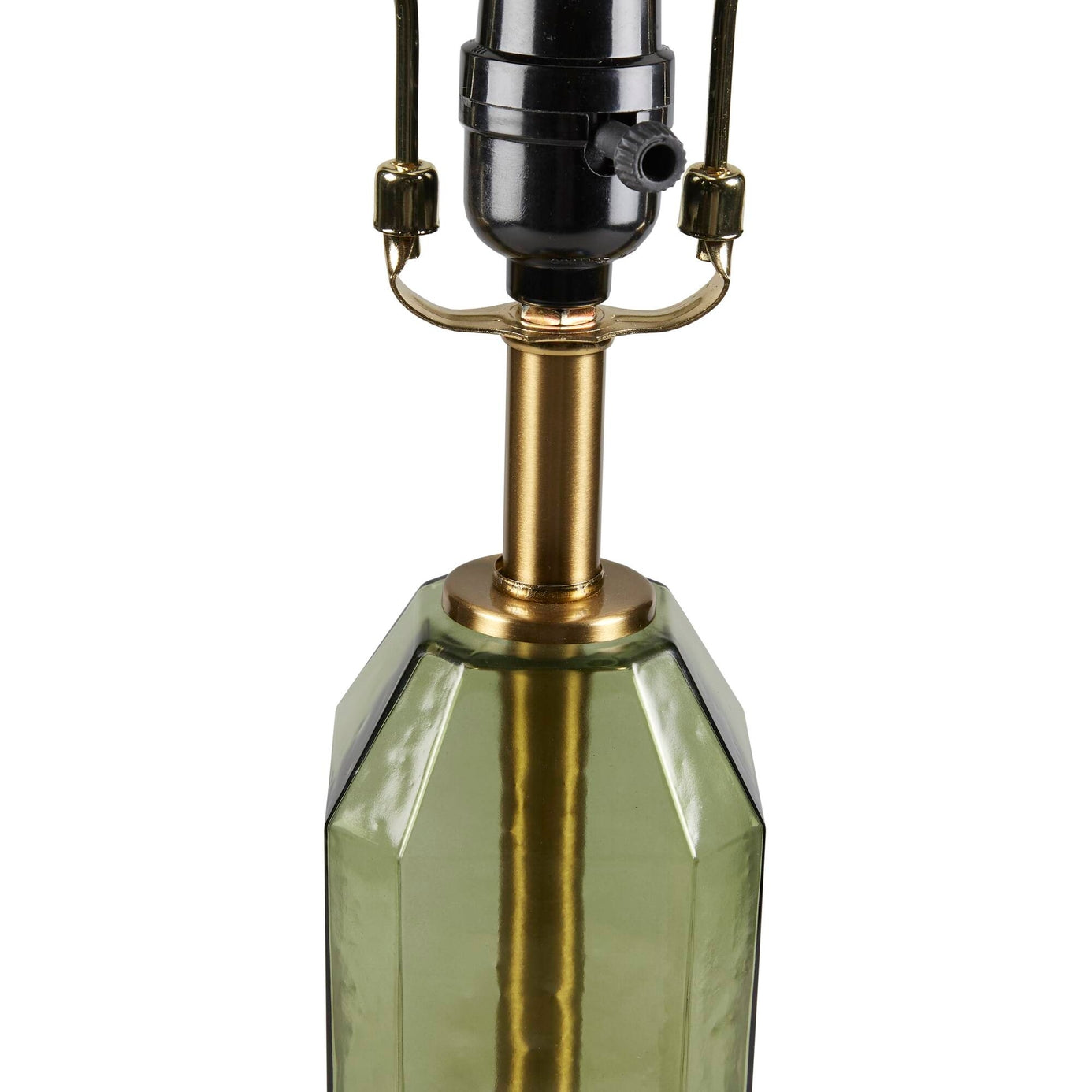 Green Faceted Green Glass Table Lamp