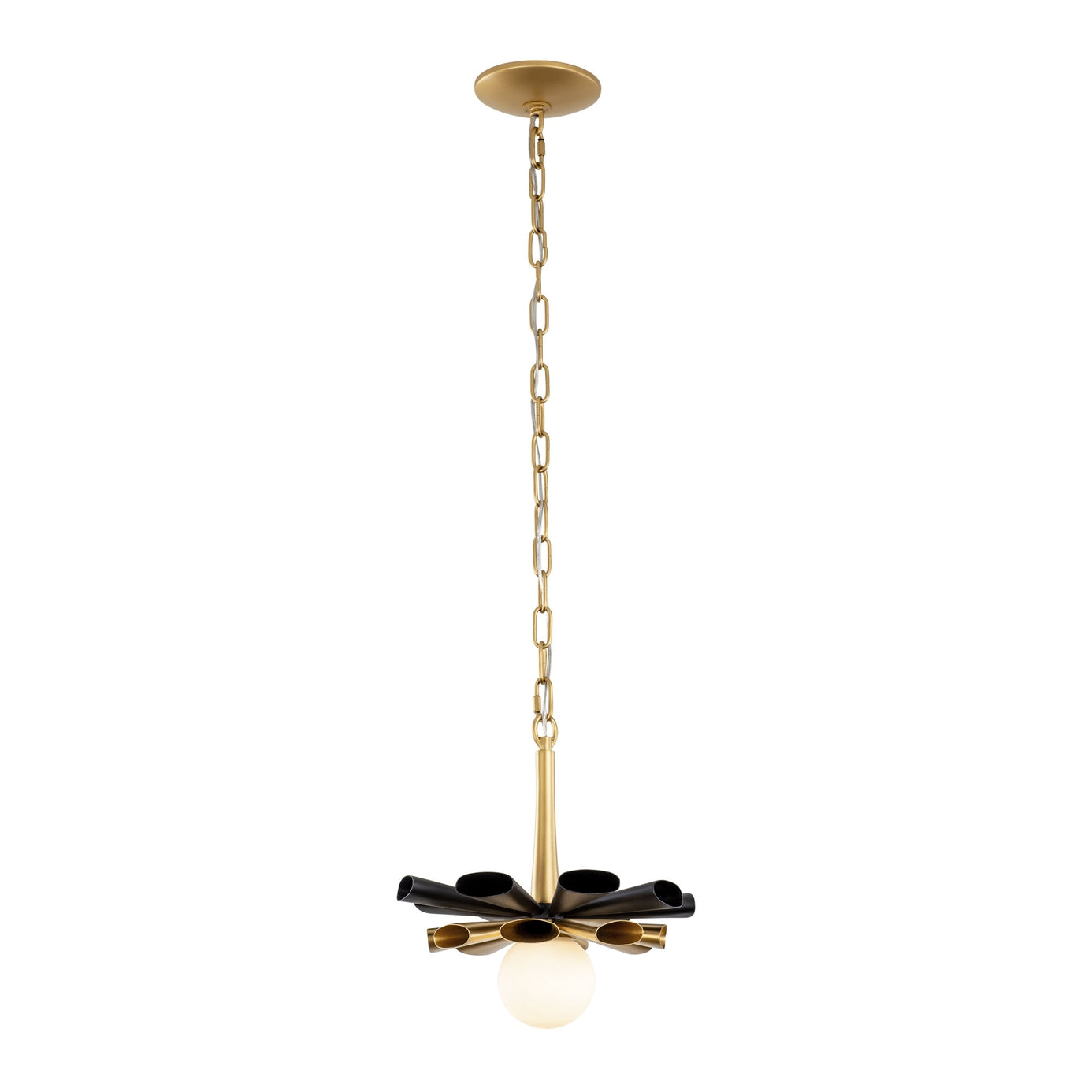 Daphne 1-Lt Small Pendant Matte Black/French Gold