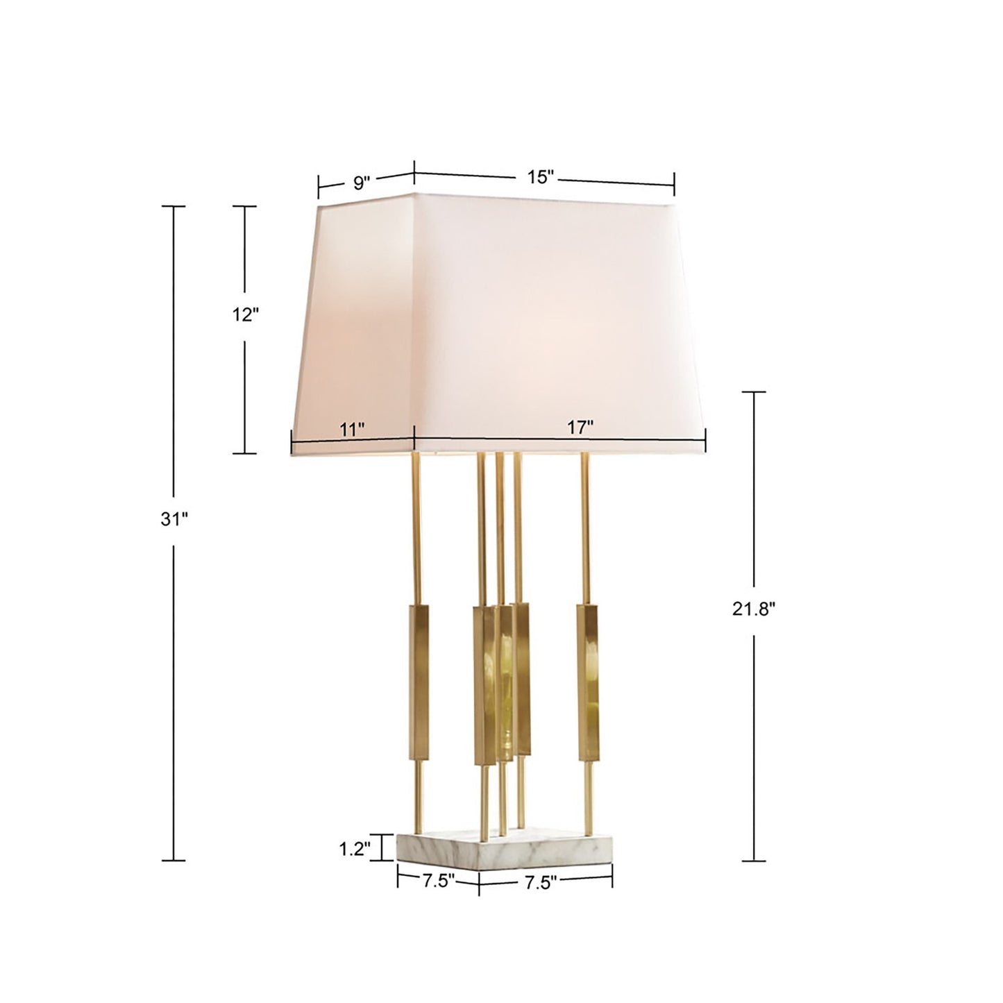 Modern Marble Base Gold Table Lamp