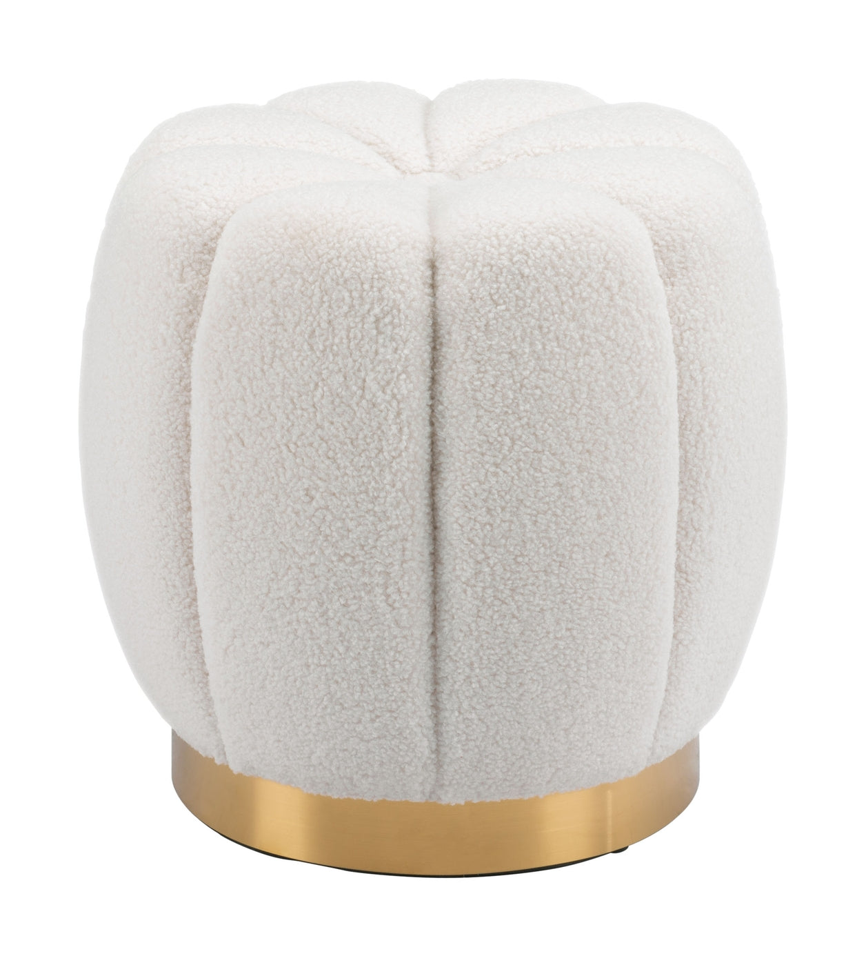 Napa Ottoman im Ivory/Gold