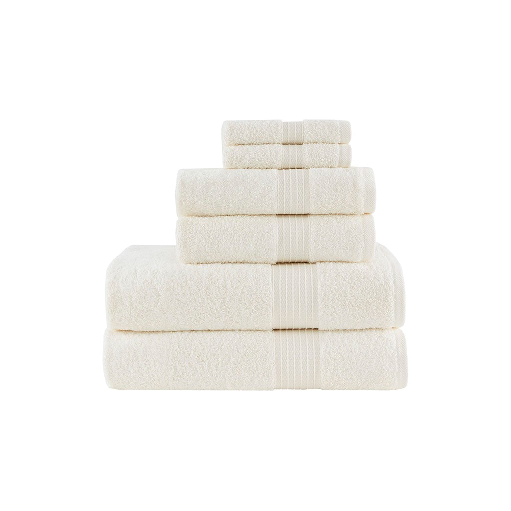 Organic 6-Piece Bath Towel Set [Certified], Ivory