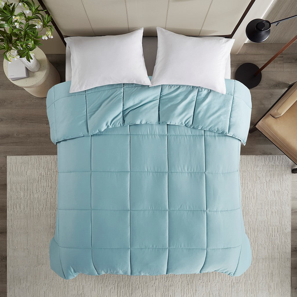 300 Tc Cotton Shell Luxury Down Alternative Comforter, Teal (FULL / QUEEN)