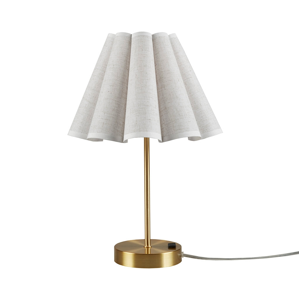 Tap-Control and Dimmable Accent Table Lamp with Power Outlet