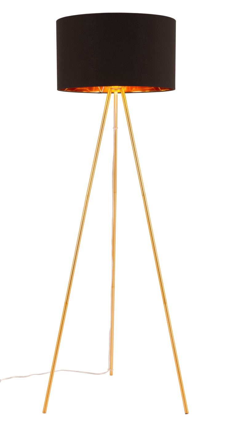 Mariel Floor Lamp Black & Gold