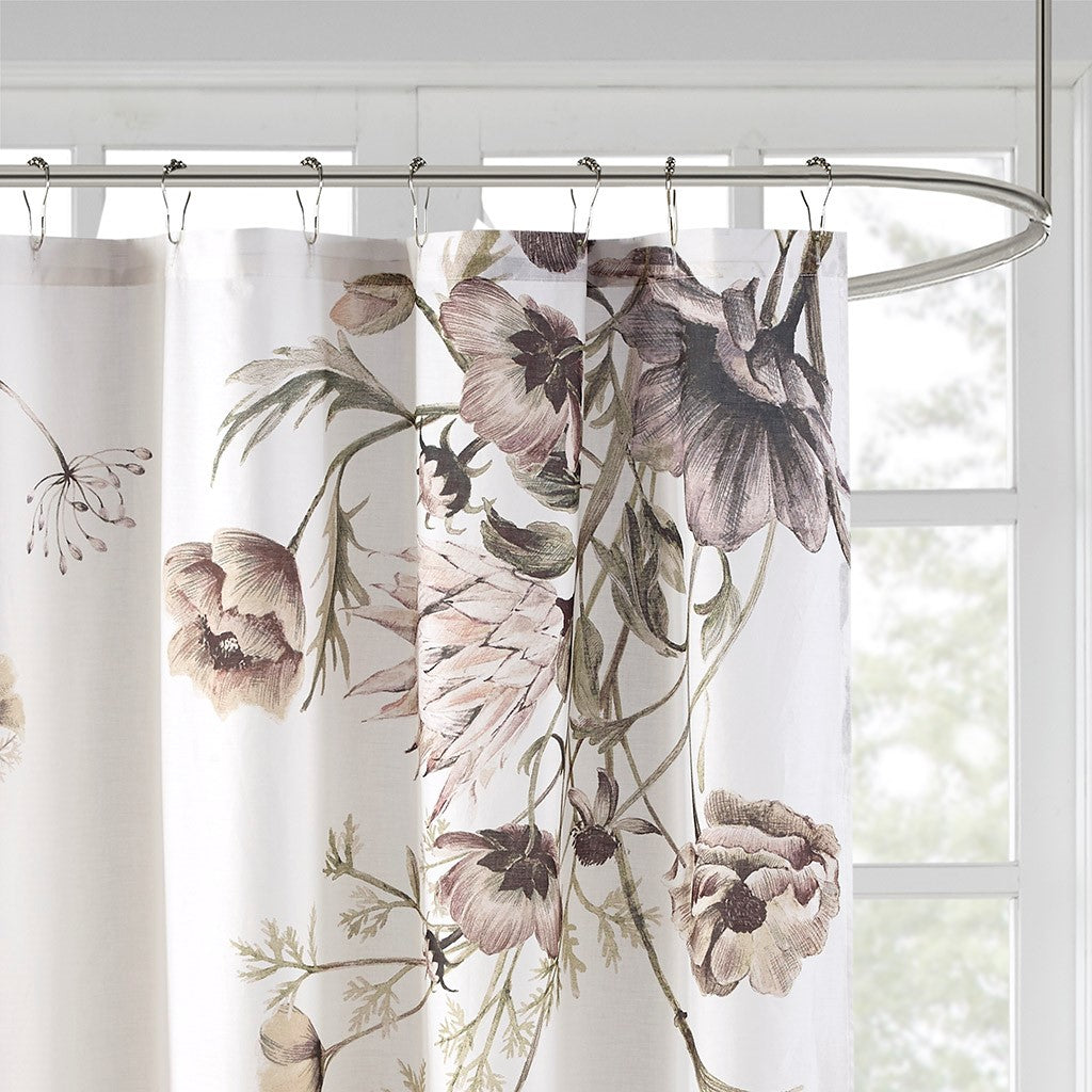 Blush Floral Shower Curtain