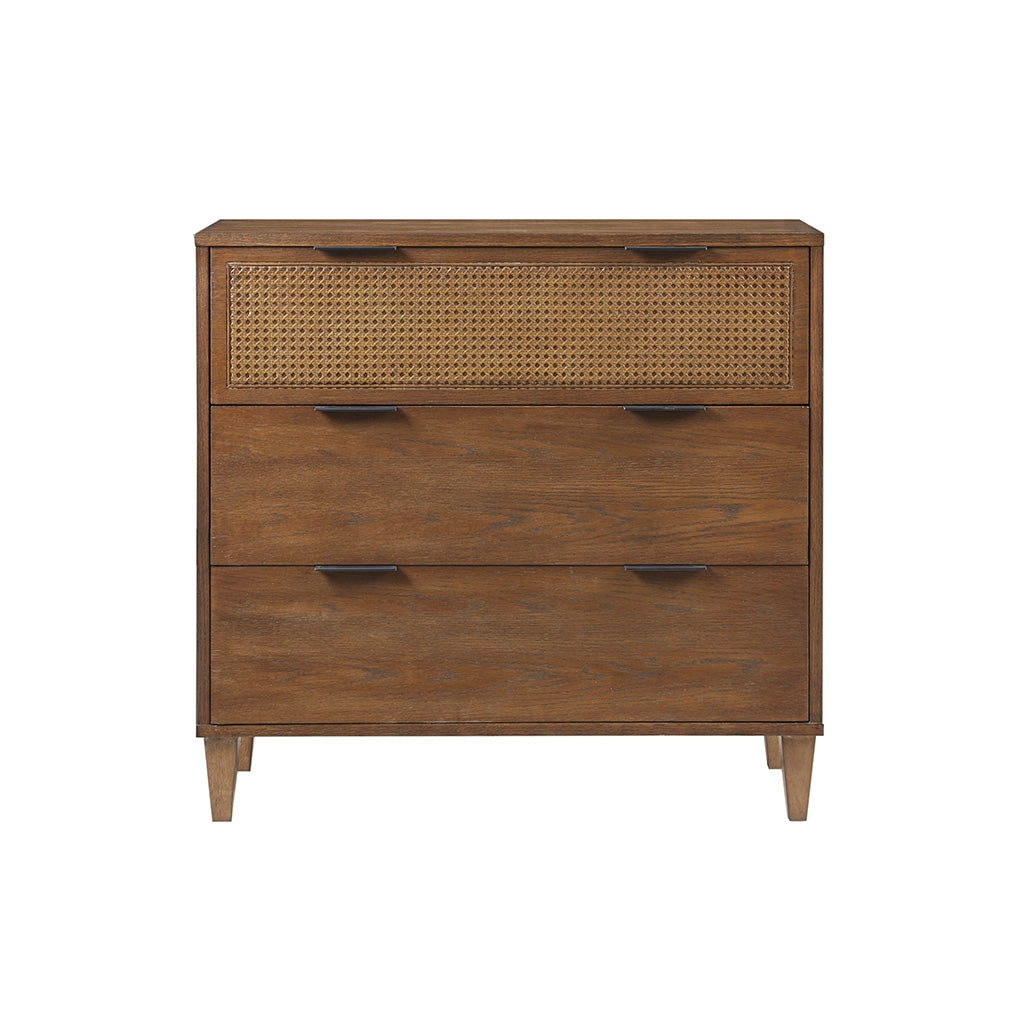 Cane 3-Drawer Accent Storage Chest, Natural