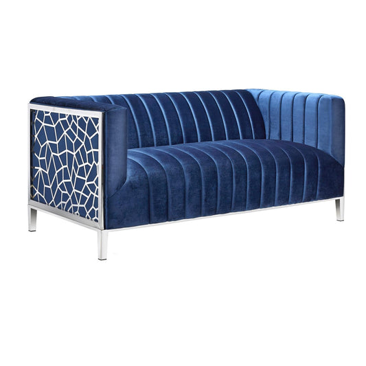 CONRAD LOVESEAT SOFA - BLUE VELVET