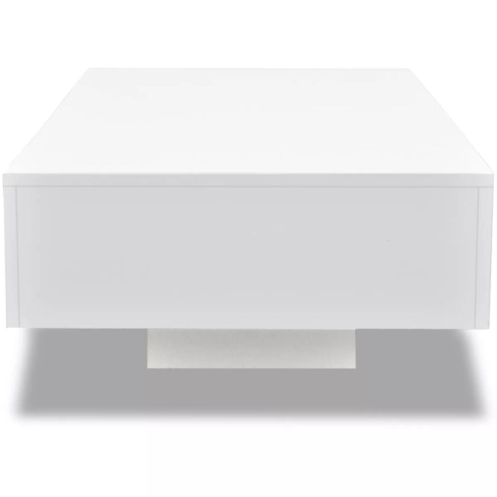 High Gloss Floating White Coffee Table