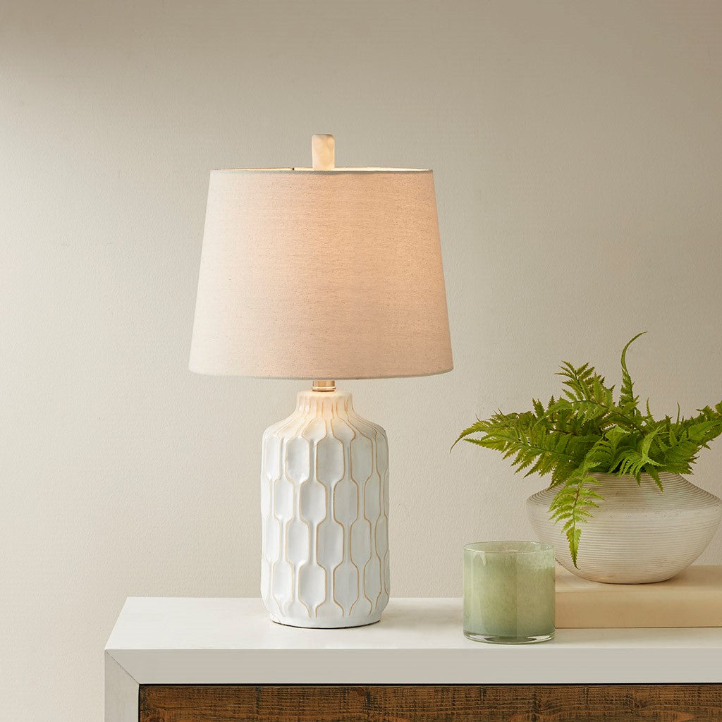 White Ceramic Base Table Lamp