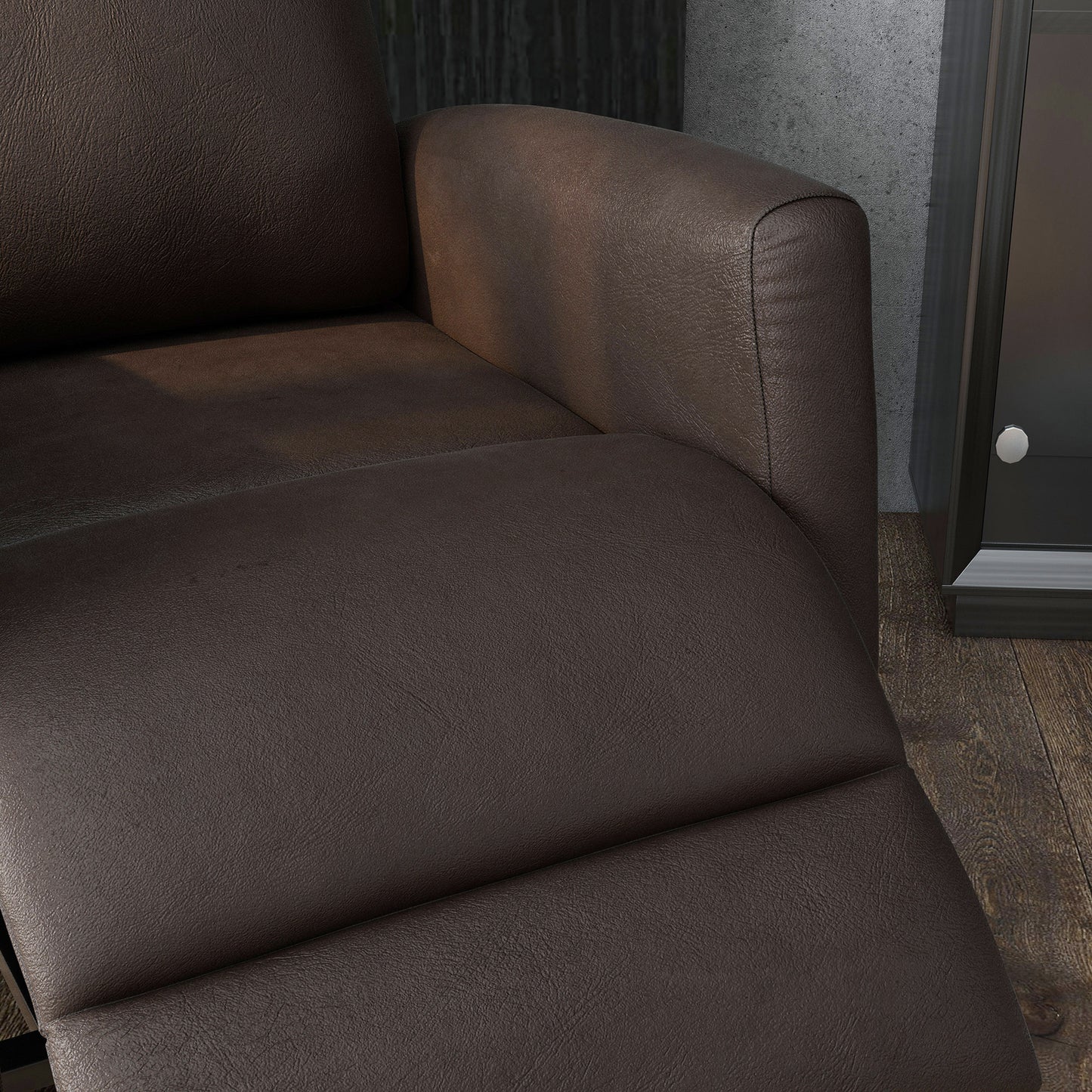 Power Lift Recliner Chair with Remote Control Side Pocket in Brown