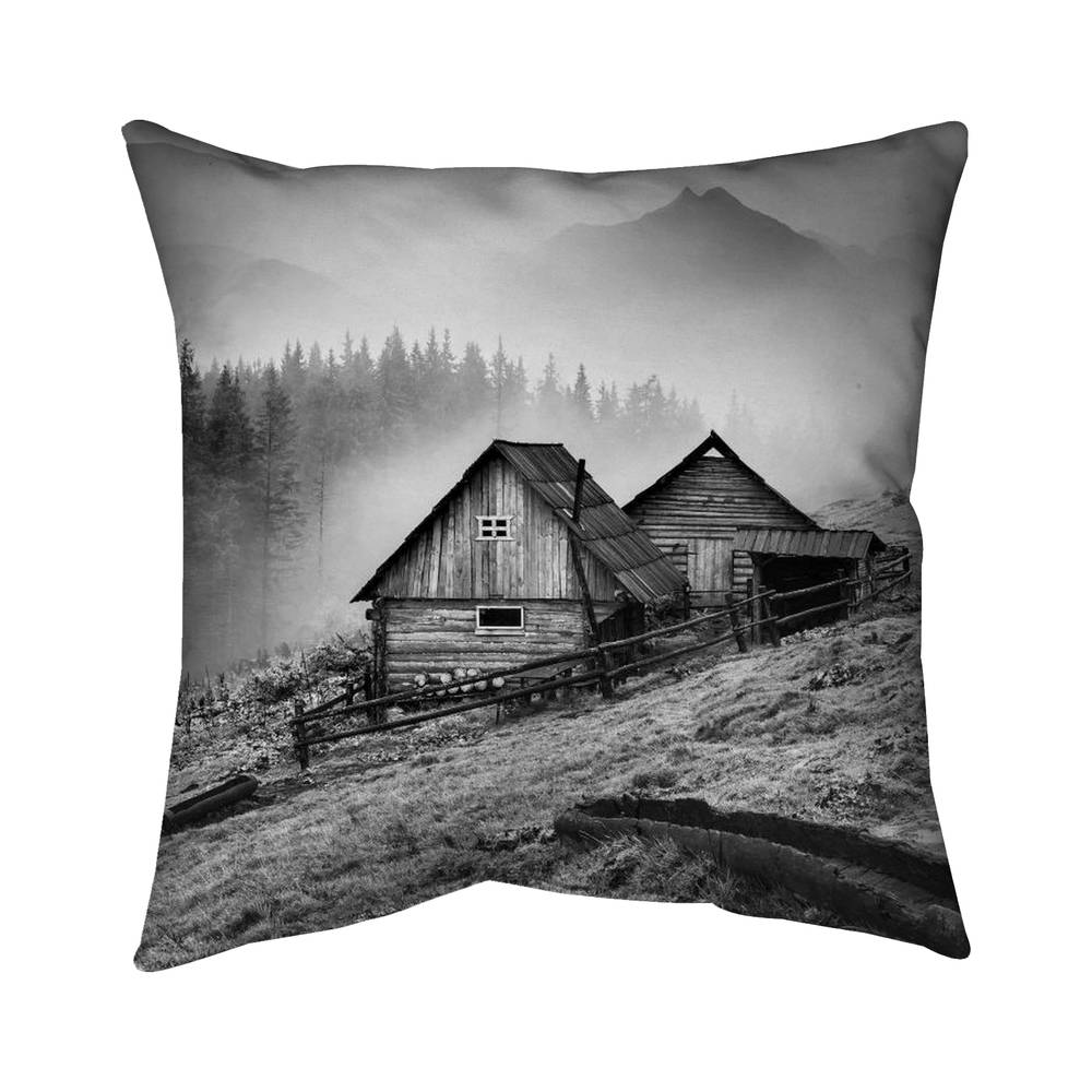 Mountain Carpathian Village | Outside Pillow Cover 18" X 18"