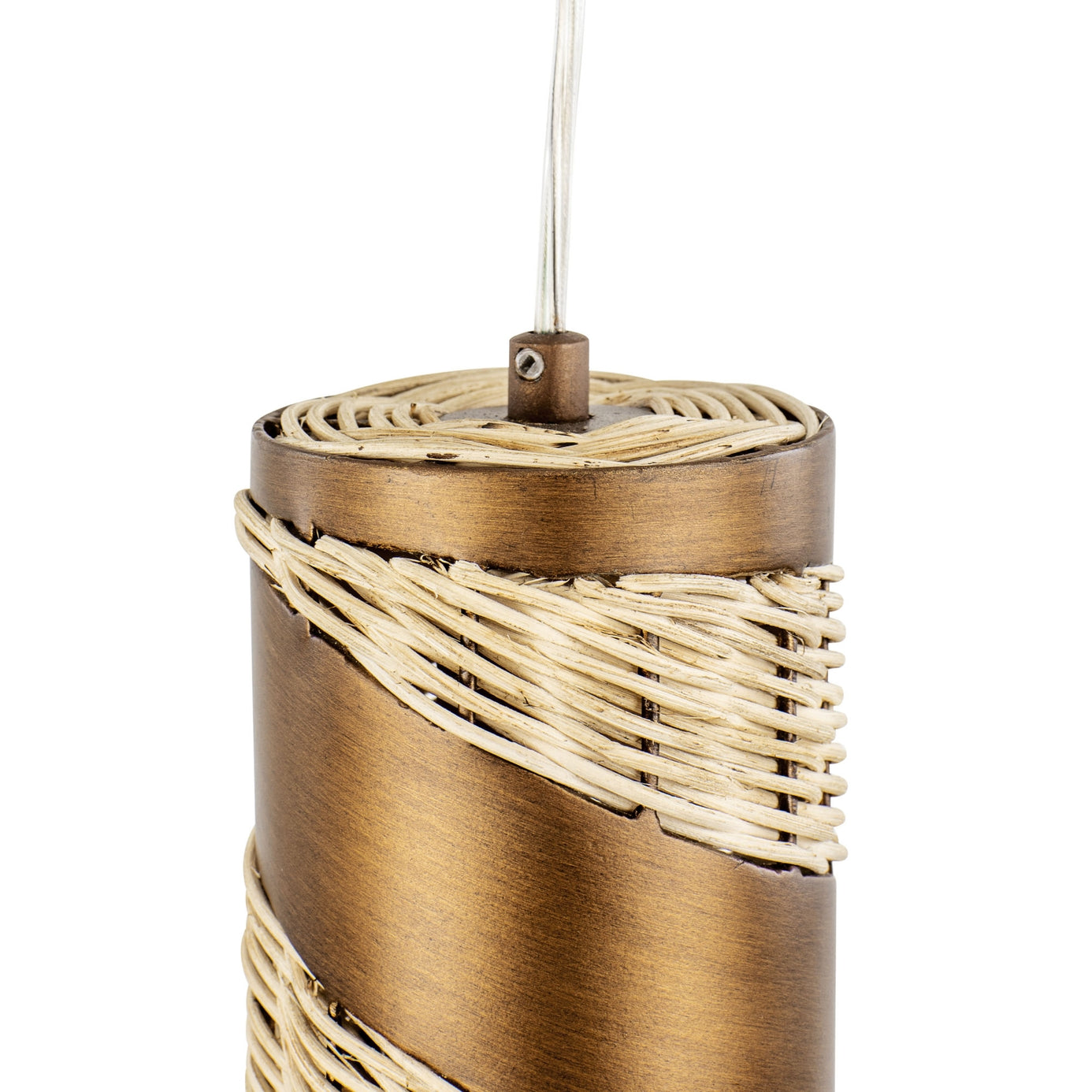 Flow 1-Lt Cylinder Mini Pendant Natural Rattan