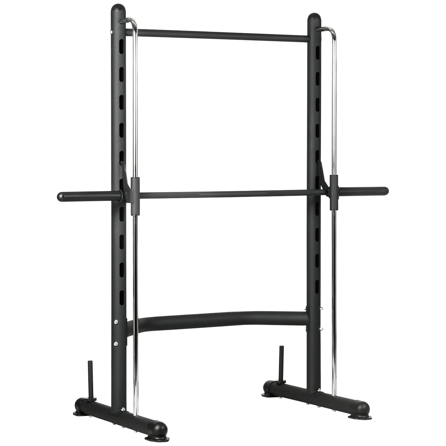 Adjustable Squat Rack with Pull Up Bar and Barbell Bar, Multi-Function Weight Lifting Half Rack for Home Gym Strength Training