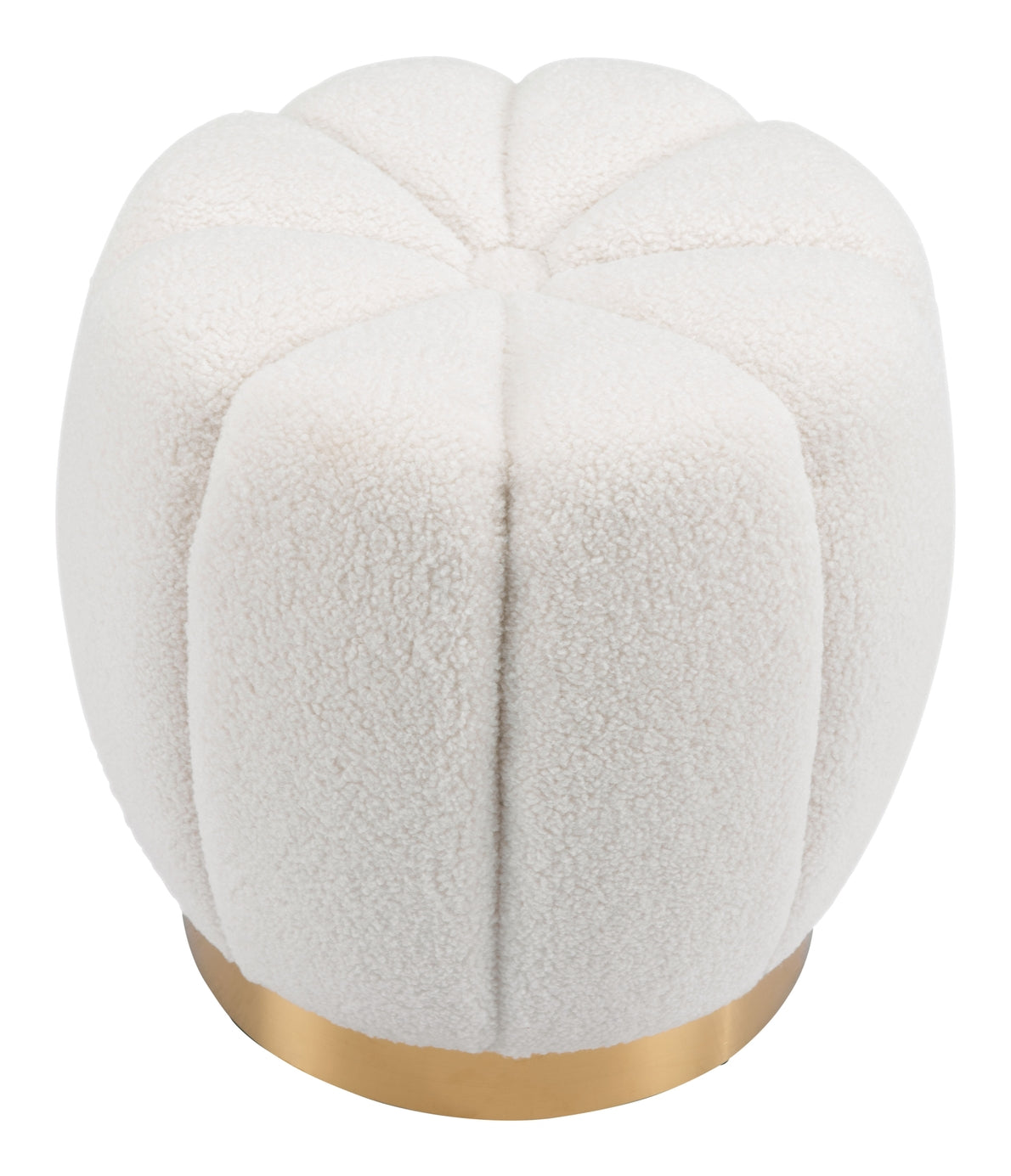 Napa Ottoman im Ivory/Gold