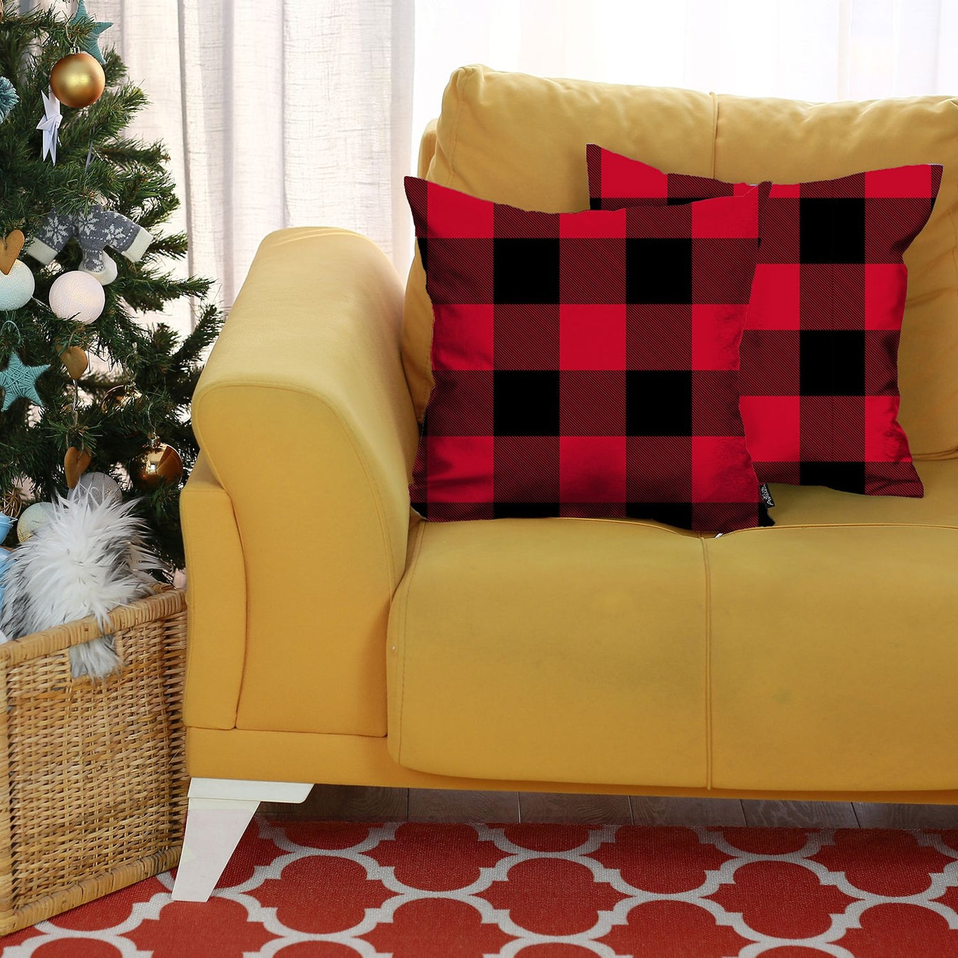 Plaid Printed Throw Pillow Covers (Set of 2)

18x18