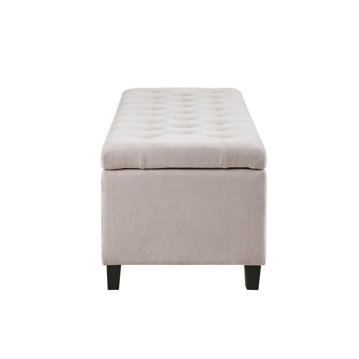 Tufted Top Storage Bench, Natural