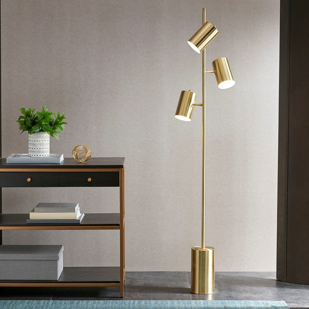 Gold Metal Stand Floor Lamp