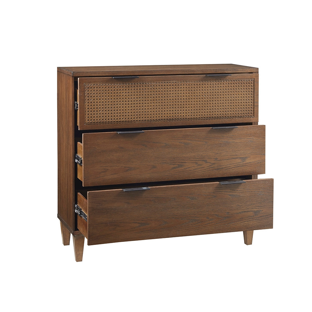 Cane 3-Drawer Accent Storage Chest, Natural
