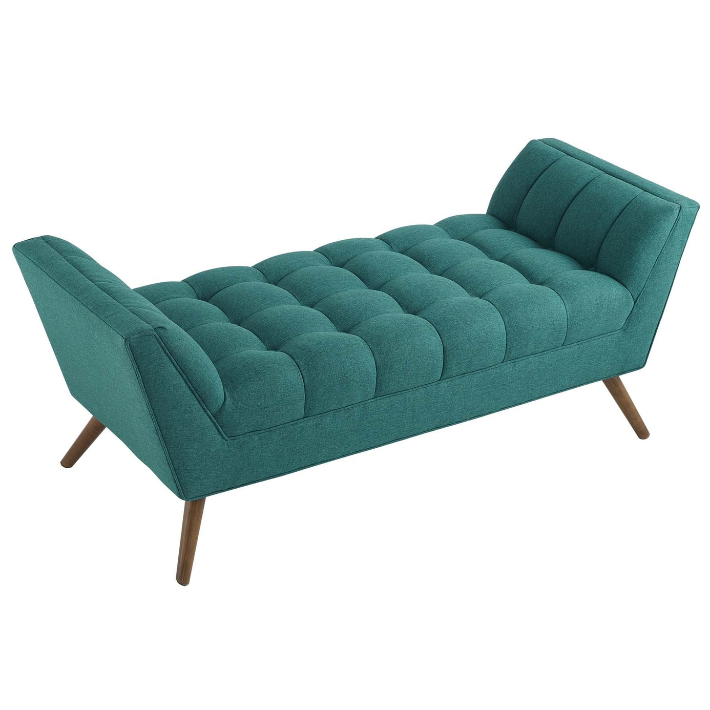 Response Medium Upholstered Fabric Bench in Teal