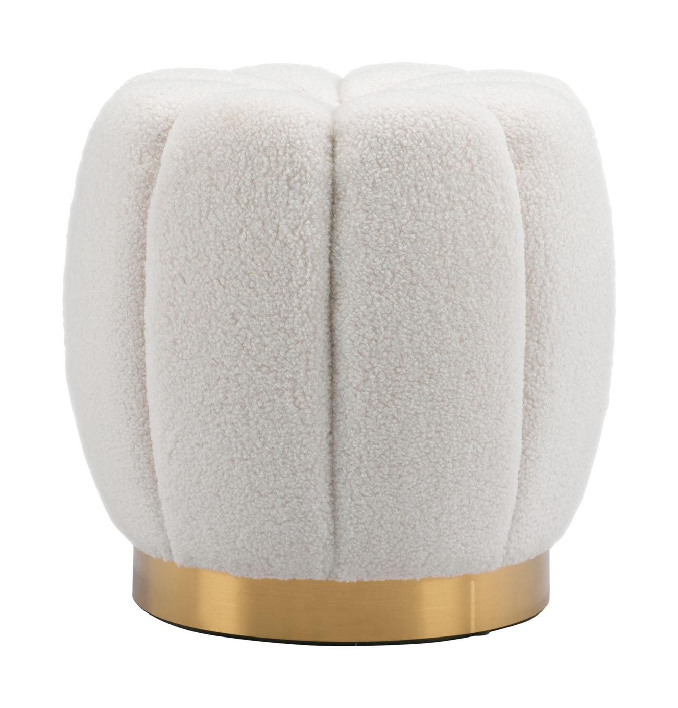 Napa Ottoman im Ivory/Gold