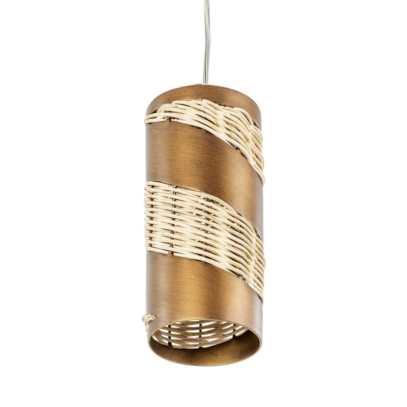 Flow 1-Lt Cylinder Mini Pendant Natural Rattan