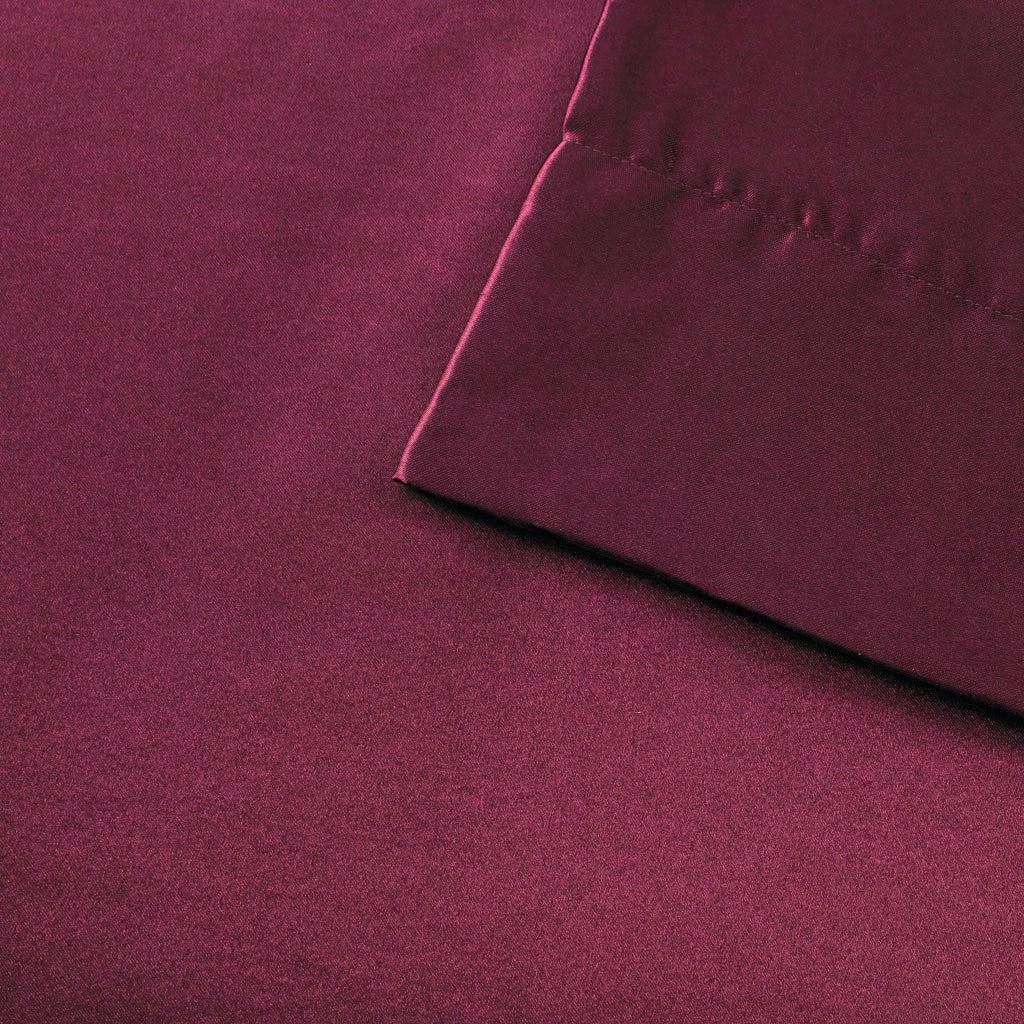 Luxury Satin 6-Piece Sheet Set, Wine