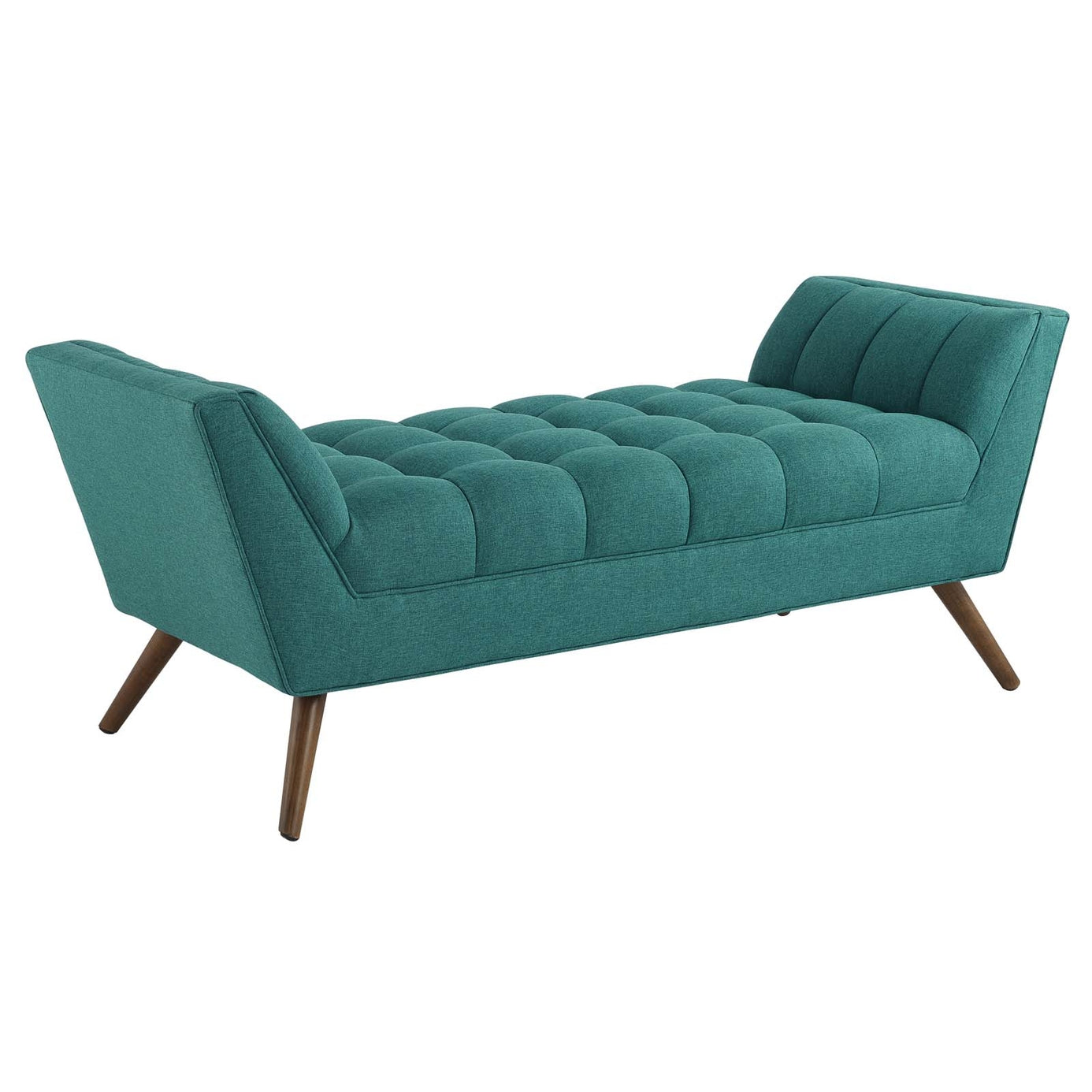 Response Medium Upholstered Fabric Bench in Teal