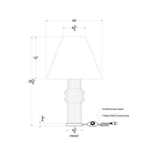 Primea 1-Lt Ceramic Table Lamp