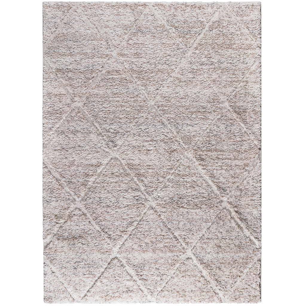 Modern Plush Scatter Rug Area Rug, Cream 6x9