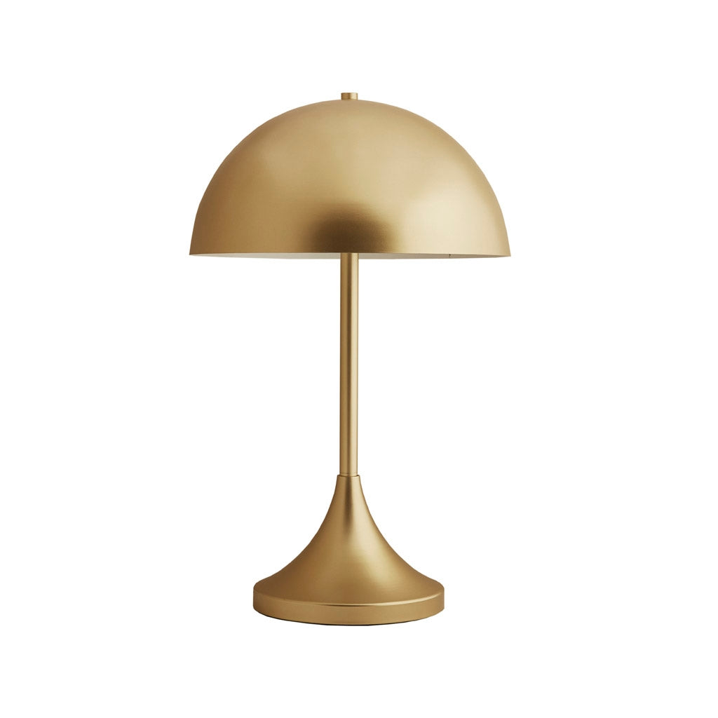 Art Deco Gold Dome-Shaped 2-Light Table Lamp