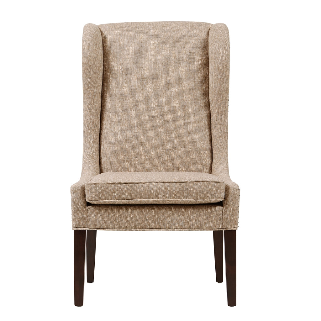 Winged High Back Dining Side Chair, Multi Beige