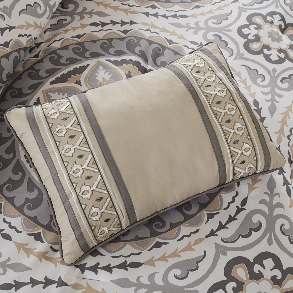 Boho Medallion Complete Comforter & Sheet Set, Taupe