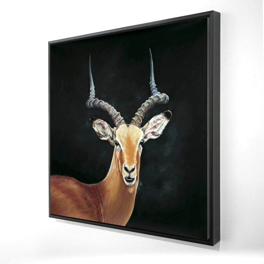 Antelope | Framed Print On Canvas 36" X 36"