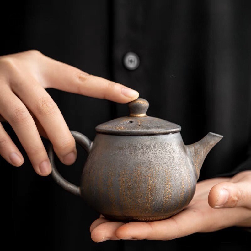 Gohobi Ceramic Metallic Glaze Teapot