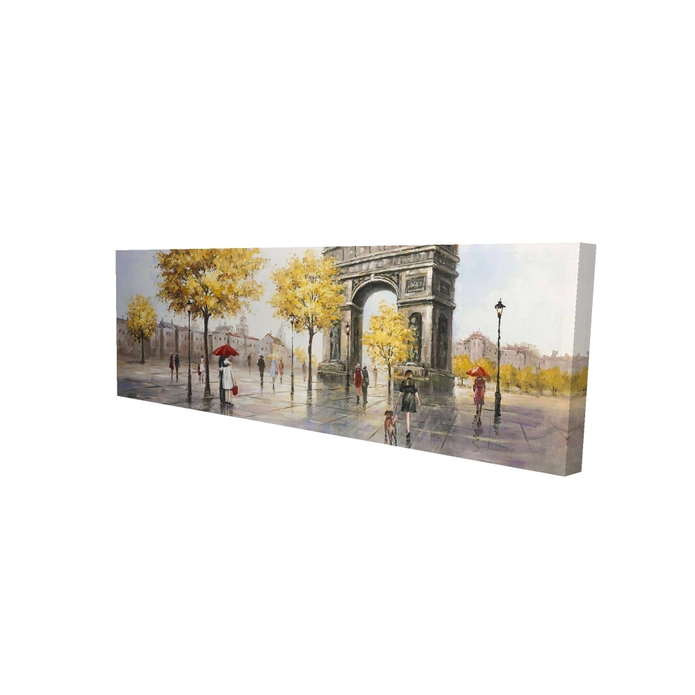 Arc De Triomphe To | Fine Art Print On Canvas 16" X 48"