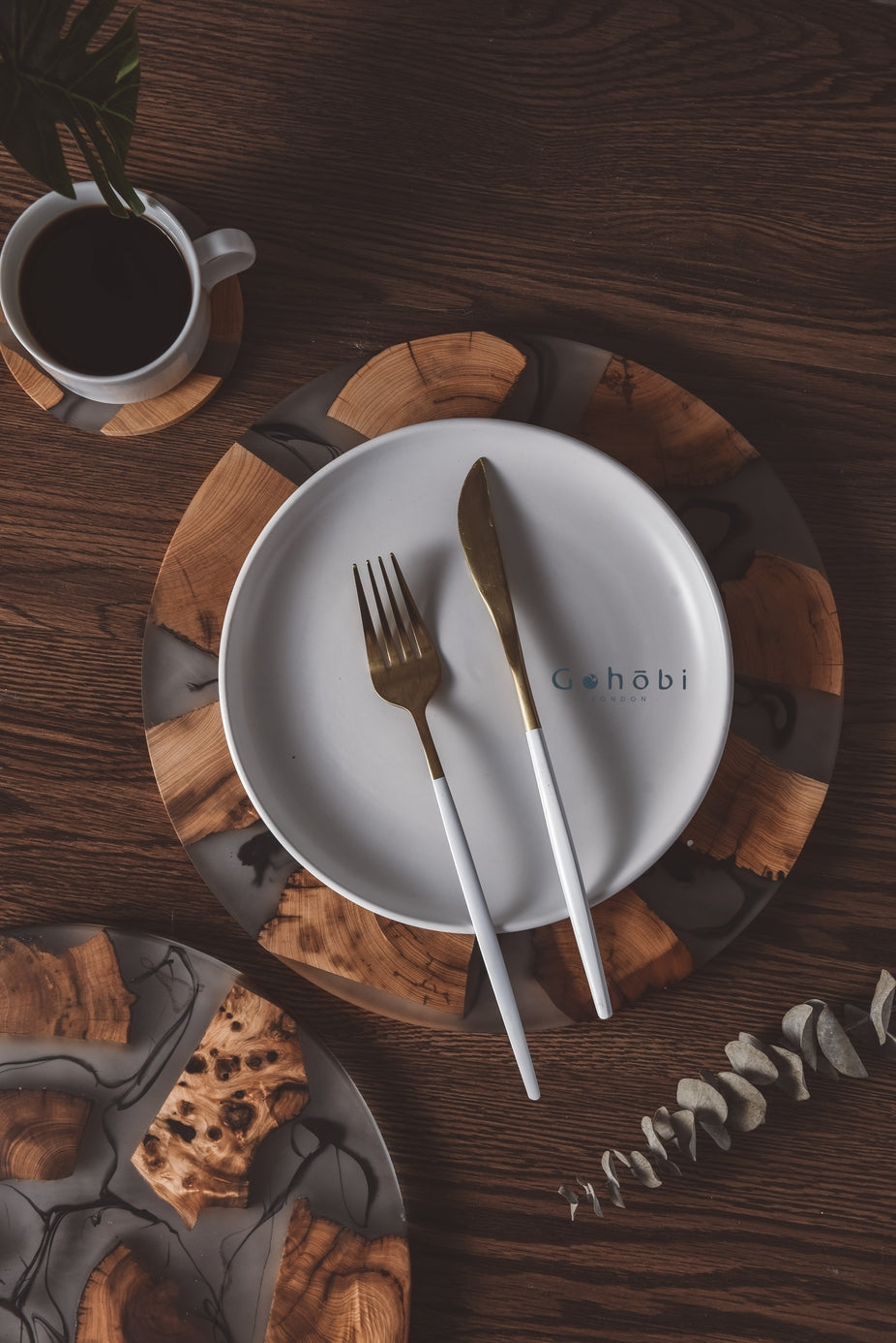 Real Wood Resin Placemat (28cm, Round) 1 PC