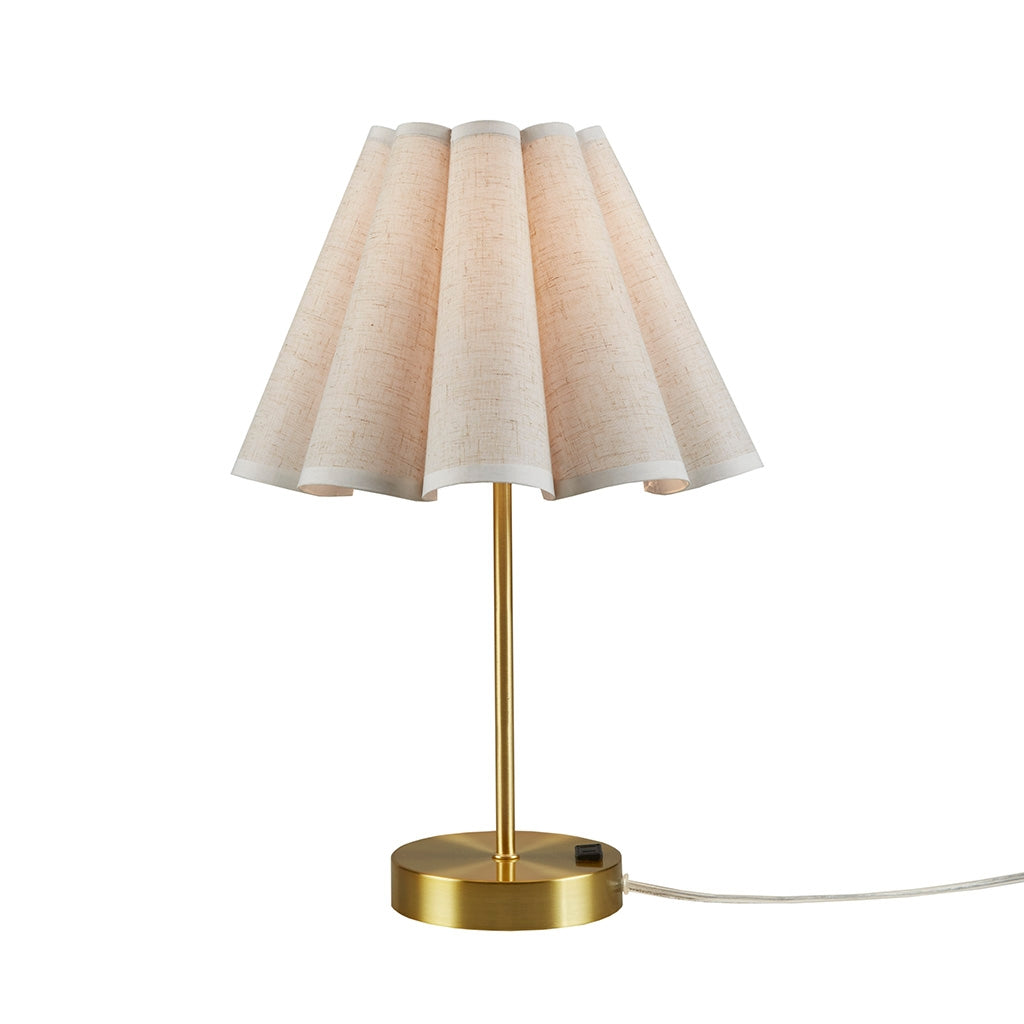 Tap-Control and Dimmable Accent Table Lamp with Power Outlet