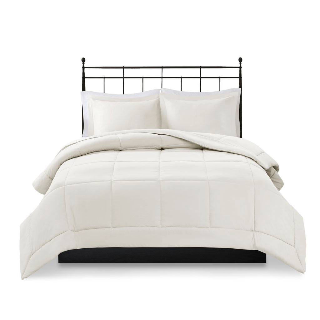 Microcell Minimalist Comforter Mini Set, Ivory