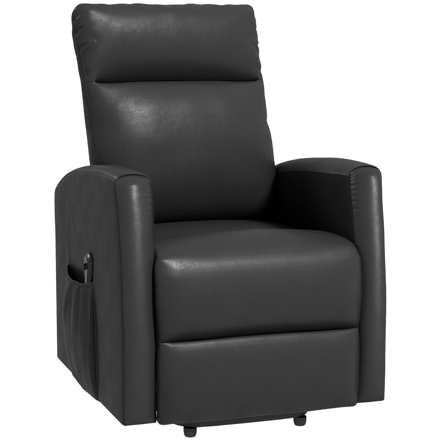 Power Lift Recliner Chair with Remote Control Side Pocket in Grey