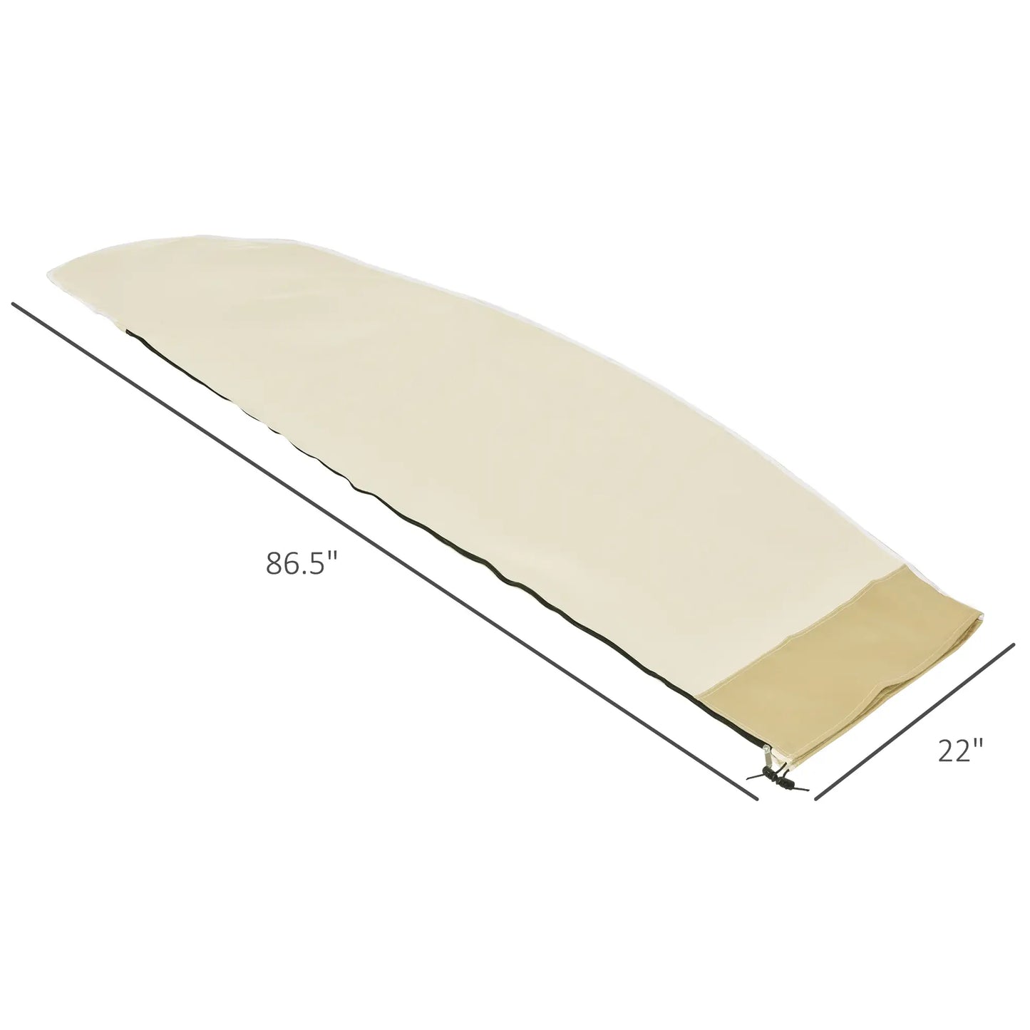 87-Inch Outdoor Offset Umbrella Cover Patio Furniture Protector Beige and Coffee