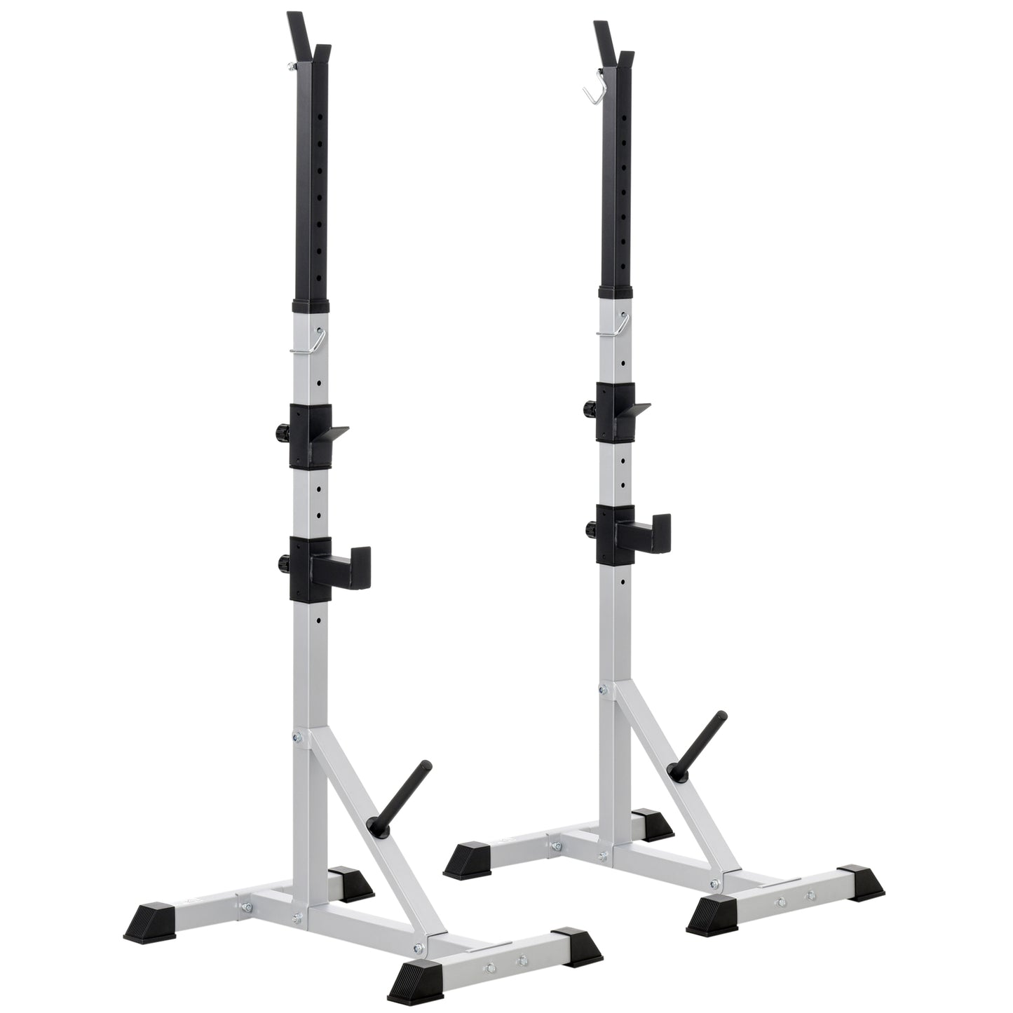 2-Piece Pair Steel Height Adjustable Barbell Squat Rack and Bench Press 23" x 29.7" x 69.3"